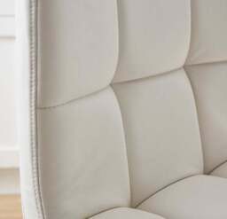 Jasmine Adjustable Height Swivel Bar Stool, Faux Leather - thumbnail 3