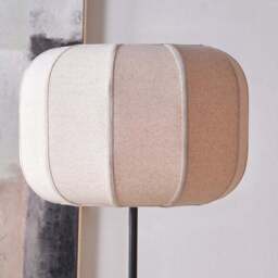 Pacific Lifestyle Oscar Metal and Linen Structured Floor Lamp - thumbnail 3