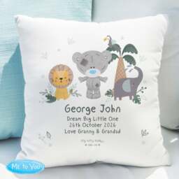 Personalised Tiny Tatty Teddy & Jungle Animals Square Cushion