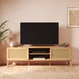 "Jordyn Extra Wide TV Unit for TVs up to 80"", Mango Wood Effect" - thumbnail 1