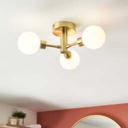 Sfera Mid Century 3 Light Bathroom Ceiling Light