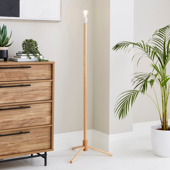 Oakley Turned Wood Paint Your Own Floor Lamp Base - image 1