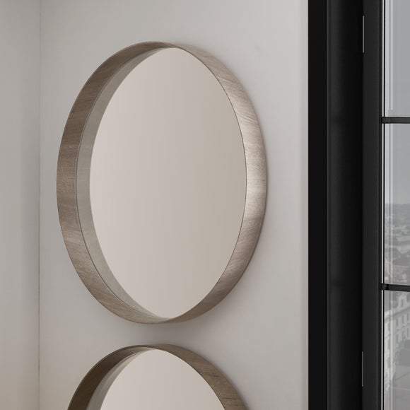 Tray Edge Round Wall Mirror - image 1