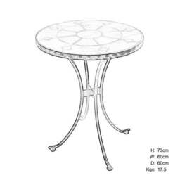 Exclusive Garden Glendale Round Bistro Table - thumbnail 6