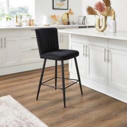 Taylor Counter Height Stool, Velvet - thumbnail 1