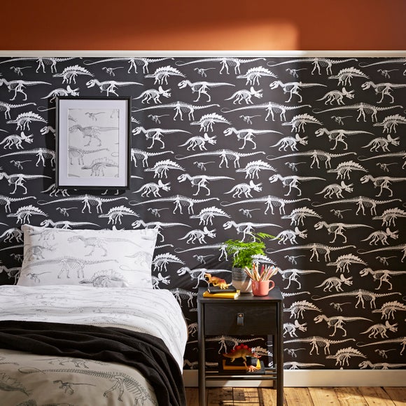 Fossil Forager Black Wallpaper