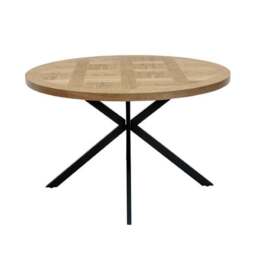 Carson Round 4 Seater Dining Table, Brown - thumbnail 2