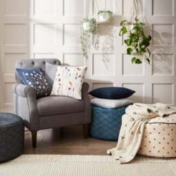 Bees Pouffe Natural - thumbnail 4