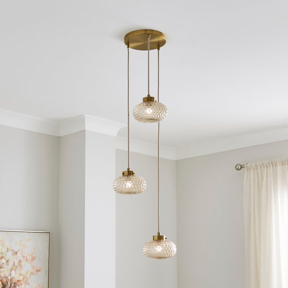 Silas Embossed 3 Light Adjustable Cluster Ceiling Light - image 1