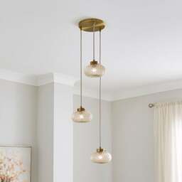 Silas Embossed 3 Light Adjustable Cluster Ceiling Light - thumbnail 1