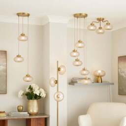 Silas Embossed 3 Light Adjustable Cluster Ceiling Light - thumbnail 6