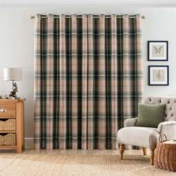 Highland Check Eyelet Curtains - thumbnail 5