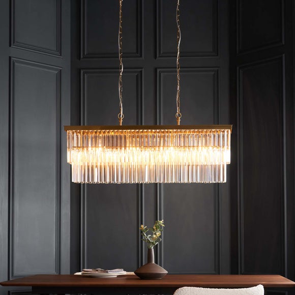 Vogue Corinne 4 Light Adjustable Linear Chandelier - image 1
