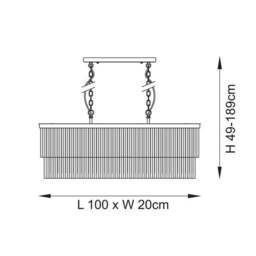 Vogue Corinne 4 Light Adjustable Linear Chandelier - thumbnail 6