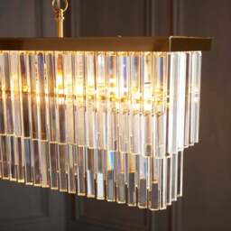 Vogue Corinne 4 Light Adjustable Linear Chandelier - thumbnail 3