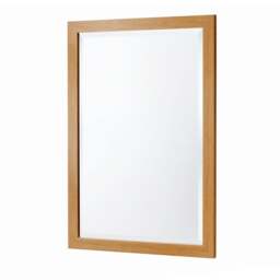 Yearn Simple Oak Effect Bevelled Wall Mirror - thumbnail 1