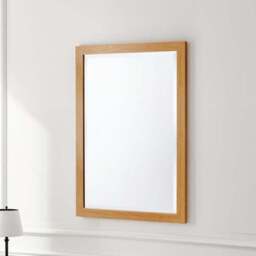 Yearn Simple Oak Effect Bevelled Wall Mirror - thumbnail 3