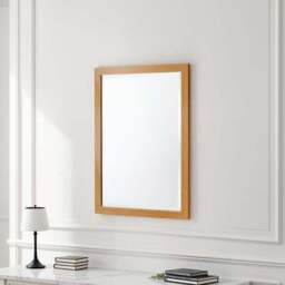 Yearn Simple Oak Effect Bevelled Wall Mirror - thumbnail 2