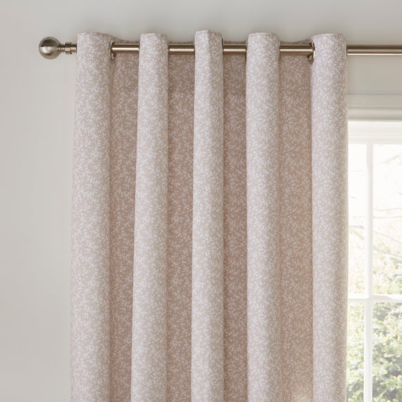 Annie Floral Cotton Blackout Eyelet Curtains - image 1