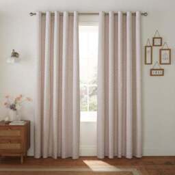 Annie Floral Cotton Blackout Eyelet Curtains - thumbnail 2