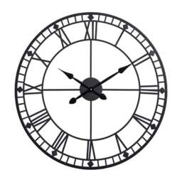 Black Metal Skeleton Wall Clock - thumbnail 2
