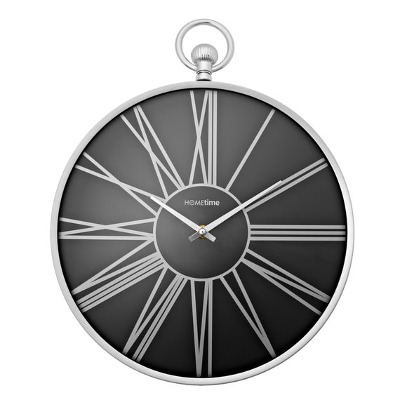 Hometime Pocket Watch Aluminium Round Wall Clock - image 1