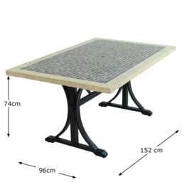 Wilmington Stone Rectangle Dining Table - thumbnail 5