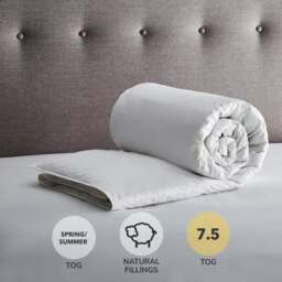 Fogarty Anti-Allergy White Goose Feather and Down 7.5 Tog Duvet - thumbnail 1