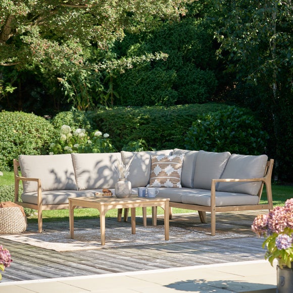 Malta Corner Garden Sofa Set by Dunelm