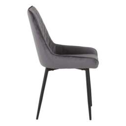 Athens 4 Seater Rectangular Dining Table with 4 Avery Chairs, Concrete Effect - thumbnail 6