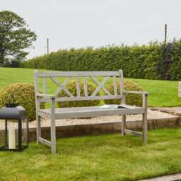 Cambridge 2 Seater Acacia Wood Bench - thumbnail 1