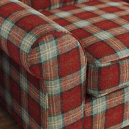 Flori Woven Check Fabric Orkney Armchair - thumbnail 5