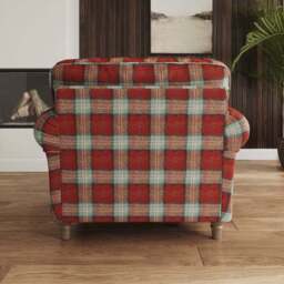 Flori Woven Check Fabric Orkney Armchair - thumbnail 3