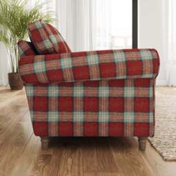 Flori Woven Check Fabric Orkney Armchair - thumbnail 2