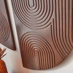 Set of 2 Khari Carved Mango Wood Wall Art - thumbnail 2
