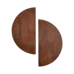 Set of 2 Khari Carved Mango Wood Wall Art - thumbnail 3