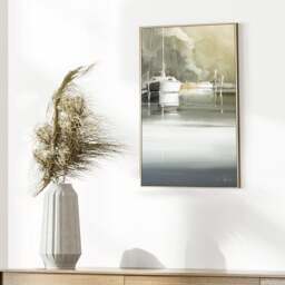 Marina Days by Craig Trewin Penny Framed Canvas - thumbnail 1