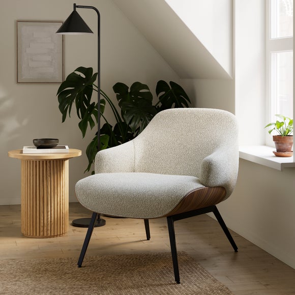 Astrid Tonal Boucle Bentwood Accent Chair - image 1