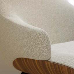 Astrid Tonal Boucle Bentwood Accent Chair - thumbnail 6