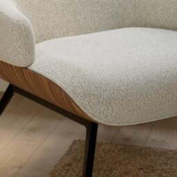 Astrid Tonal Boucle Bentwood Accent Chair - thumbnail 4