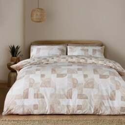 Catherine Lansfield Sloane Geo Reversible Duvet Cover & Pillowcase Set - thumbnail 1