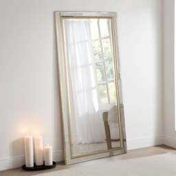Yearn Classic Rectangle Bevelled Full Length Leaner Wall Mirror