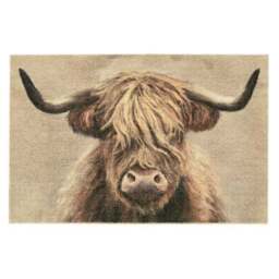 Marvel Highland Cow Printed Washable Doormat - thumbnail 2
