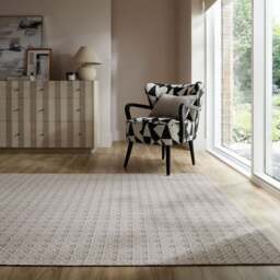 Geo Diamond Woven Washable Rug
