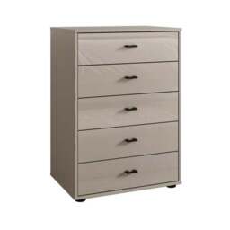 Wiemann Kahla Glass Fronted Small 5 Drawer Chest - thumbnail 3