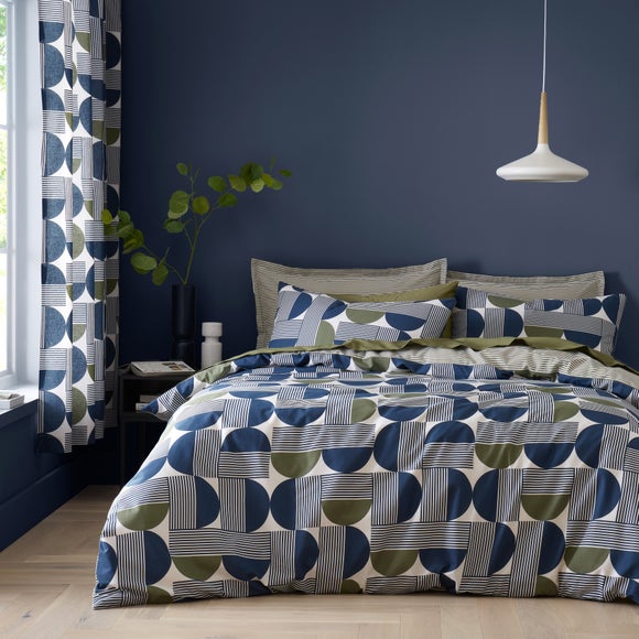 Bromley Modern Geo 100% Cotton Duvet Cover & Pillowcase Set - image 1