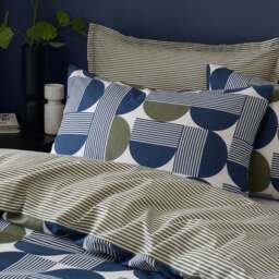 Bromley Modern Geo 100% Cotton Duvet Cover & Pillowcase Set - thumbnail 2