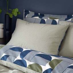Bromley Modern Geo 100% Cotton Duvet Cover & Pillowcase Set - thumbnail 4