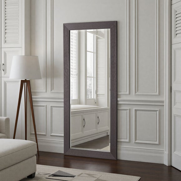 Yearn Wave Framed Bevelled Full Length Wall Mirror - image 1