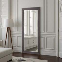 Yearn Wave Framed Bevelled Full Length Wall Mirror - thumbnail 1
